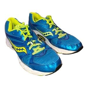 SAUCONY Cohesion 6 Womens Lace Up Low Running Sneakers Blue Mesh